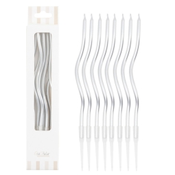 CANDELINE CURLY 8PZ CM12 ARGENTO