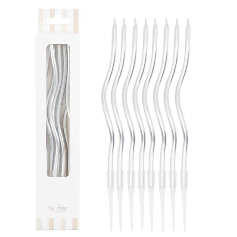 CANDELINE CURLY 8PZ CM12 ARGENTO