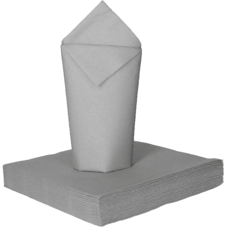 TOVAGLIOLI 33X33CM 20PZ CARTA 3 VELI ARGENTO 2