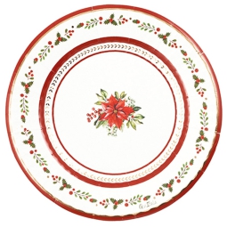 PIATTI CARTA 8PZ 21CM    RED ROYAL