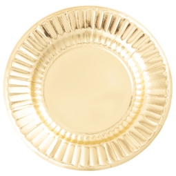 PIATTI CARTA 8PZ 21CM    ORO
