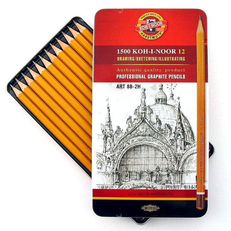 MATITE SERIE 1500 12PZ   8B-2H SET ART K-I-N 2