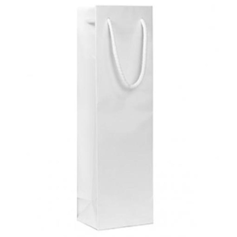 SHOPPER BOTTIGLIA 12X39X9CM MAN CORDA BIANCO 12PZ