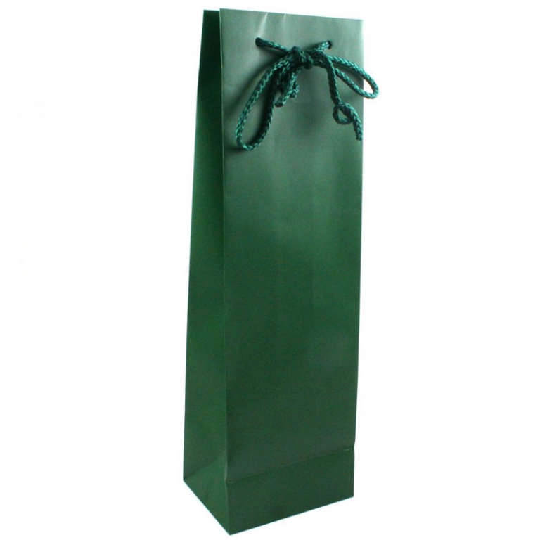 SHOPPER BOTTIGLIA 12X39X9CM MAN CORDA VERDONE 12PZ