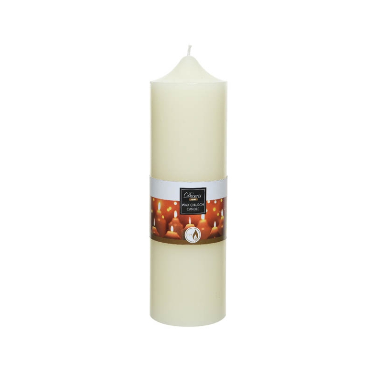 CANDELA A CERO D7,5H25CM AVORIO