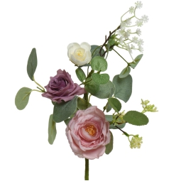 FIORE ROSA RAMO H50CM ROSA BIANCO