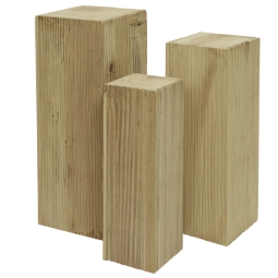COLONNA SET 3PZ 30X30H80 25X25H70 20X20H60CM LEGNO