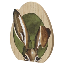 SAGOMA UOVO DECORO CONIGLIO H45CM