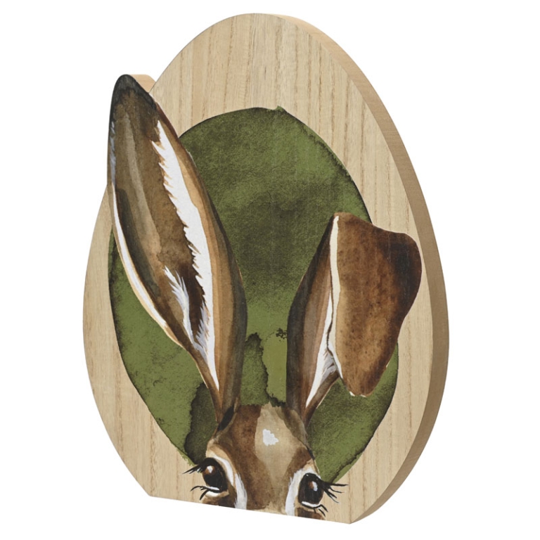 SAGOMA UOVO DECORO CONIGLIO H45CM