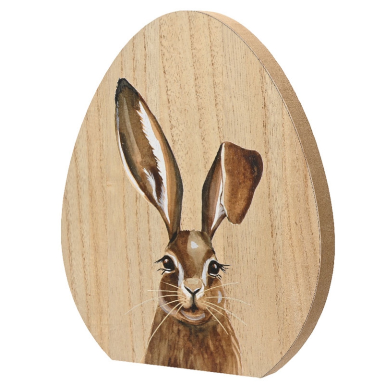 SAGOMA UOVO DECORO CONIGLIO H34CM