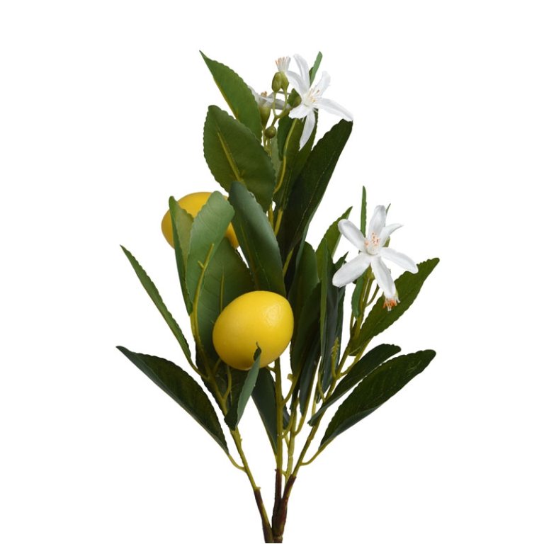 RAMO LIMONE CON FIORI    H56CM