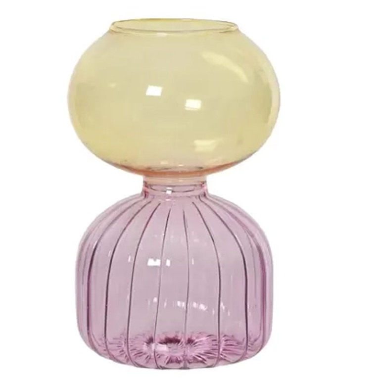 VASO VETRO H19,5CM COLORI PASTELLO