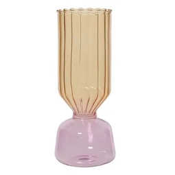 VASO VETRO H23CM COLORI  PASTELLO