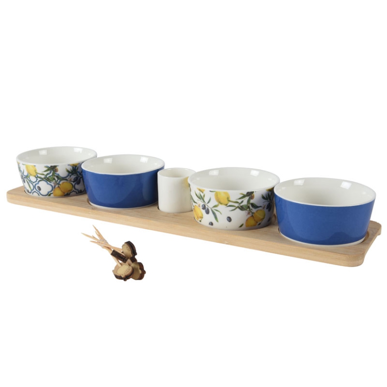 SET APERITIVO 40X10X5,5CM LIMONI