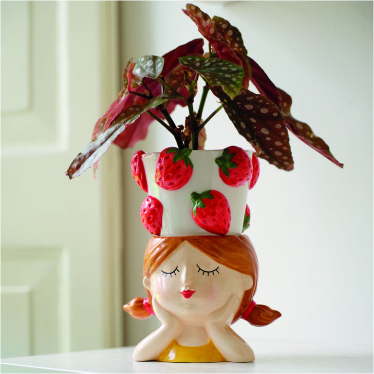 VASO MEZZOBUSTO H20,6CM  DONNA FRAGOLE 2