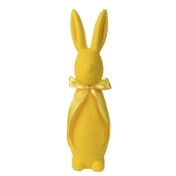 DECORO CONIGLIO H70CM    FLOCCATO GIALLO