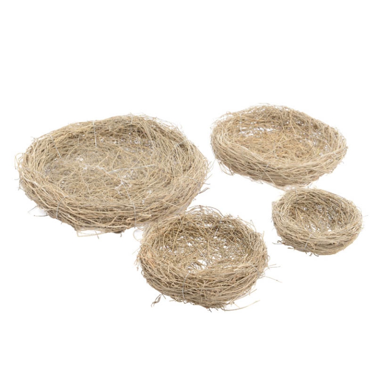 NIDO SET 4PZ D26 20 15 10CM NATURALE