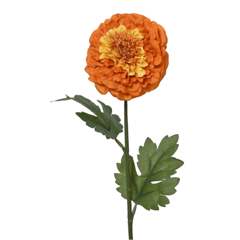 RAMO FIORE CALENDULA H40CM ARANCIONE/GIALLO
