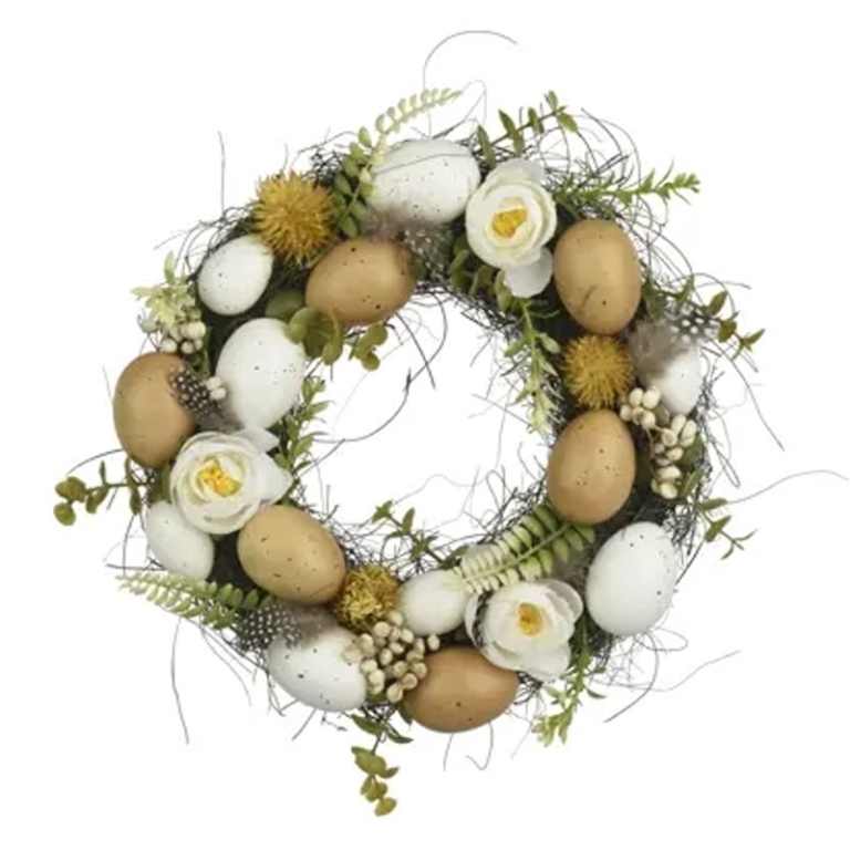 GHIRLANDA D23CM FIORI E  UOVA