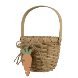CESTINO VIMINI D15H12CM  AVANA DECORO CAROTA