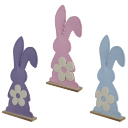 DECORO CONIGLIO FELTRO H51CM COLORI ASSORTITI