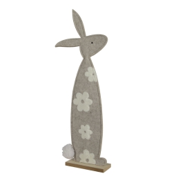 DECORO CONIGLIO H53CM    FELTRO BASE LEGNO