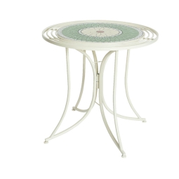 TAVOLINO BISTRO' D80H77CM METALLO PIANO VERDE