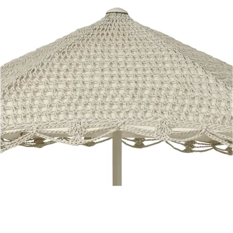 OMBRELLONE D209H220 IN   CORDA SABBIA ASTA BEIGE 2