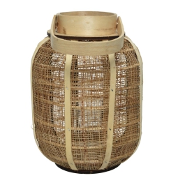 LANTERNA VASO D19H26CM BEIGE