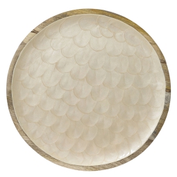 SOTTOPIATTO D37,5H1,5CM  LEGNO DI MANGO