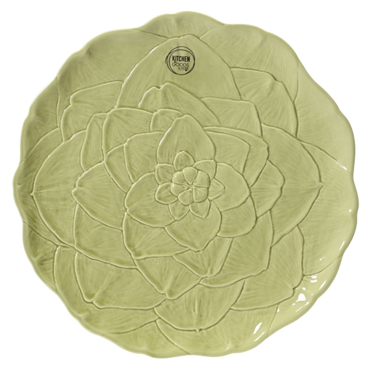 PIATTO D27,8CM FANTASIA  FLOREALE VERDE CHIARO