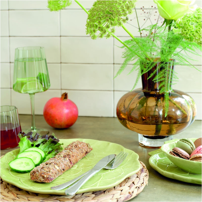 PIATTO D27,8CM FANTASIA  FLOREALE VERDE CHIARO 2
