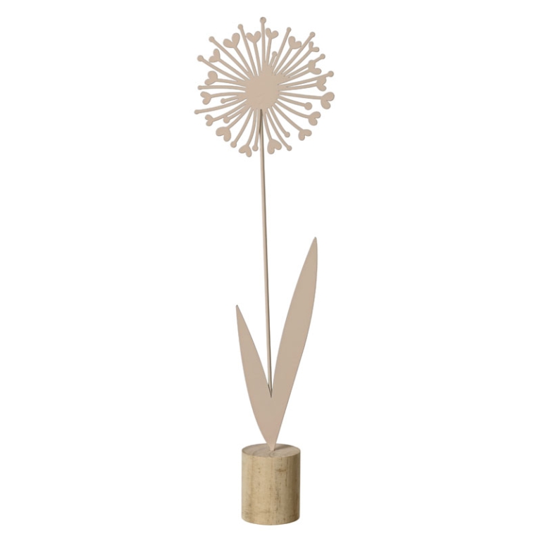 FIORE IN METALLO H45CM   CIPRIA BASE LEGNO
