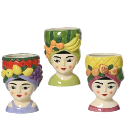VASO MEZZOBUSTO H13,5CM  CORONA FRUTTI ASSORTITI