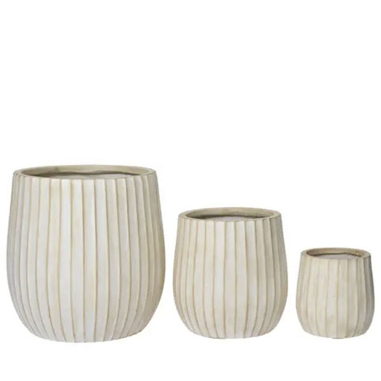 VASO ARGILLA SET 2 PEZZI DECORO SBALZATO SABBIA 5