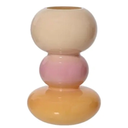 VASO VETRO H27CM COLORI  PASTELLO