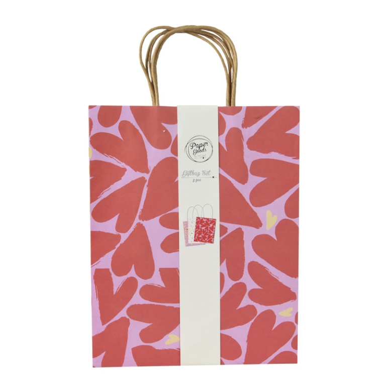 SHOPPER 26X13,6H32,7CM   3PZ CUORI