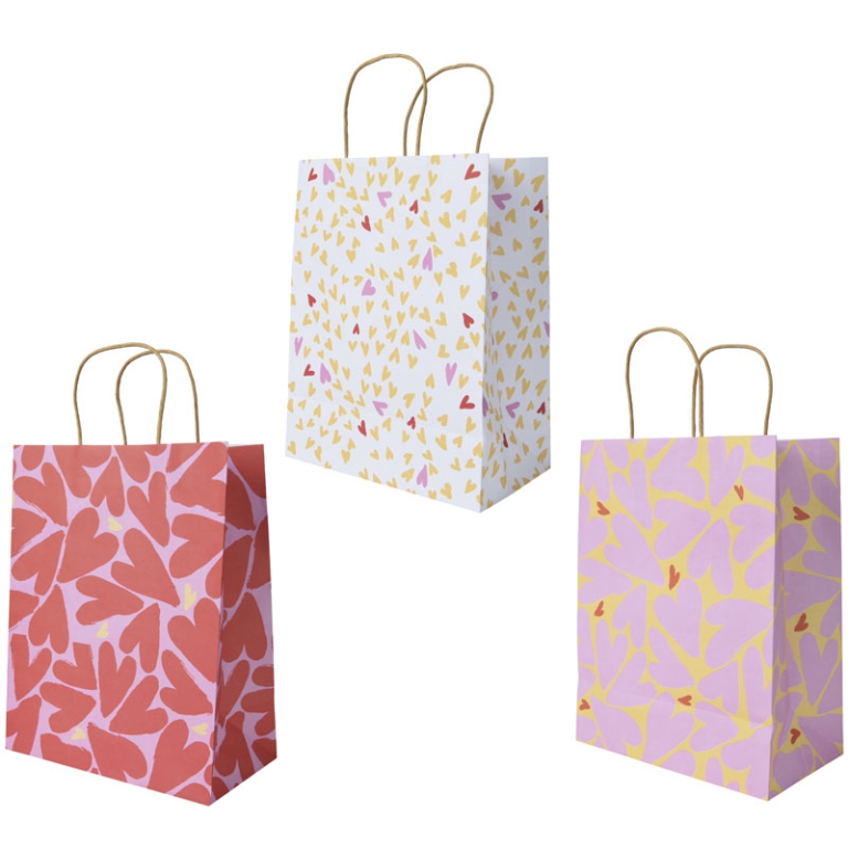 SHOPPER 26X13,6H32,7CM   3PZ CUORI 2