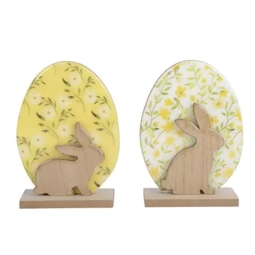 DECORO UOVO E CONIGLIO   H16CM SOGGETTI ASSORTITI