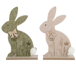 DECORO CONIGLIO FELTRO   H23,5CM COLORI ASSORTITI