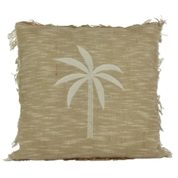 CUSCINO COTONE BORDATO   45X45CM SABBIA