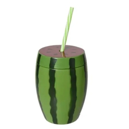 BICCHIERE H14CM ANGURIA  CON CANNUCCIA E TAPPO