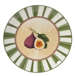 PIATTO PORCELLANA D19CM  DECORO FICHI