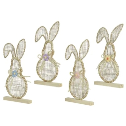 DECORO CONIGLIO H37CM    PAGLIETTA SOGGETTI ASSORTITI