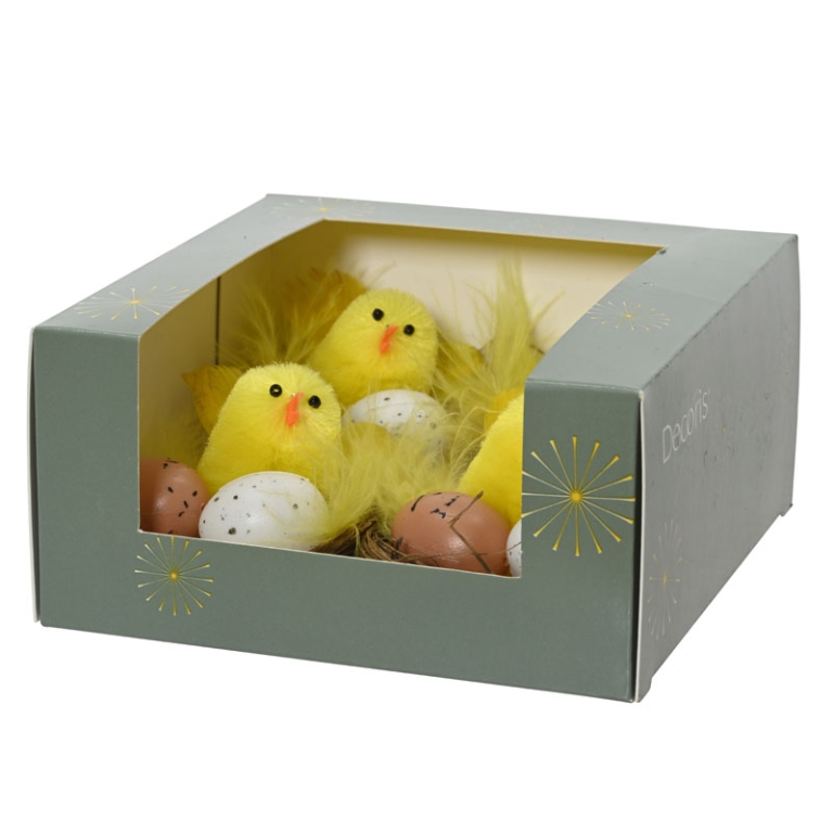 PULCINO CON NIDO SET 4PZ