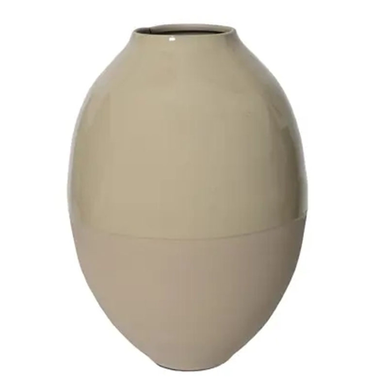 VASO METALLO H37CM SABBIATO TORTORA