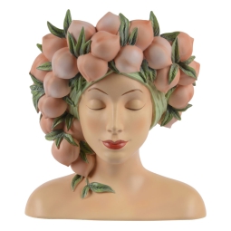 VASO MEZZOBUSTO H23CM DONNA CORONA DI PESCHE