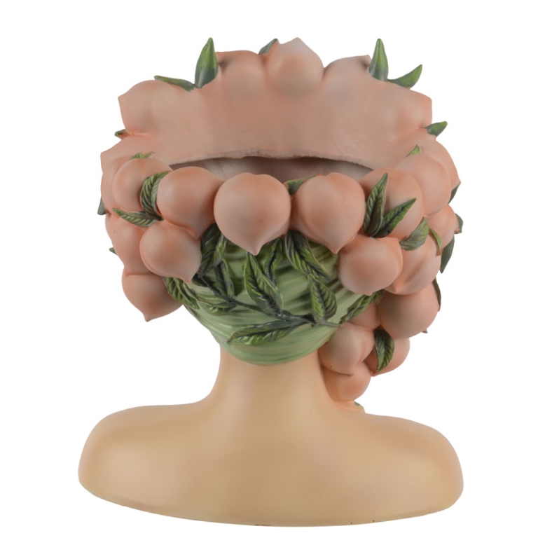 VASO MEZZOBUSTO H23CM DONNA CORONA DI PESCHE 2