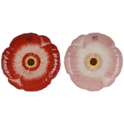 PIATTO D22H2CM FIORE COLORI ASSORTITI
