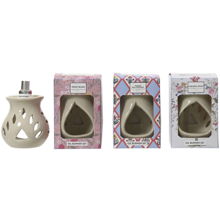 DIFFUSORE OLII ESSENZIALI H13CM CERAMICA ASSORTITI